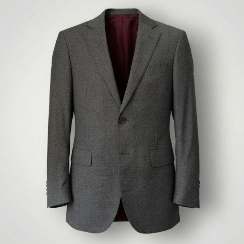 Suitsupply Lazio Suit Jacket Men 42R Grey Pure Wool P47071 Slim Blazer Formal